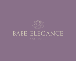 Elegant Flower Serif Wordmark logo design