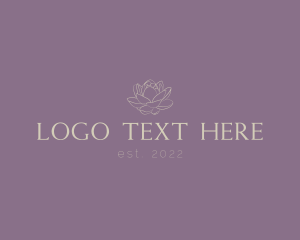 Beauty - Elegant Flower Serif Wordmark logo design
