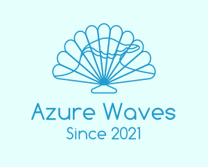 Blue Wave Seashell logo design