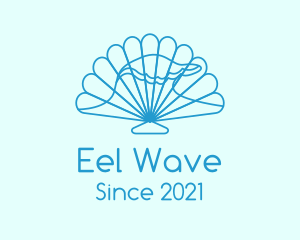 Blue Wave Seashell logo design