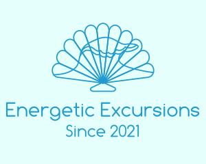 Blue Wave Seashell logo design