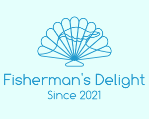 Blue Wave Seashell logo design