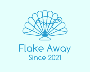 Blue Wave Seashell logo design