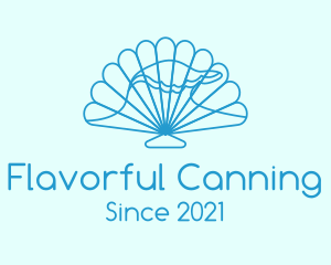 Blue Wave Seashell logo design