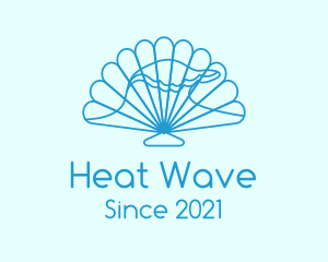 Blue Wave Seashell logo design