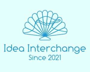 Blue Wave Seashell logo design