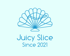 Blue Wave Seashell logo design