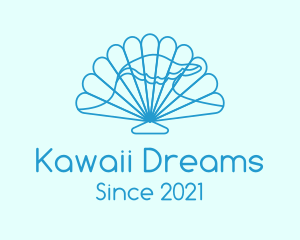 Blue Wave Seashell logo design