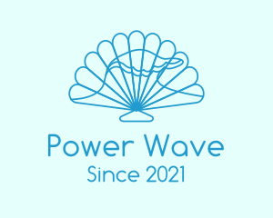 Blue Wave Seashell logo design