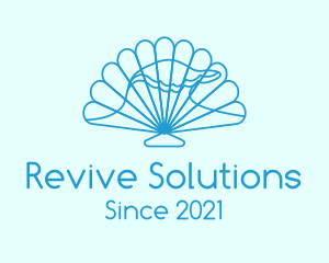 Blue Wave Seashell logo design