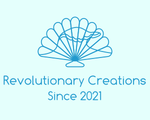 Blue Wave Seashell logo design