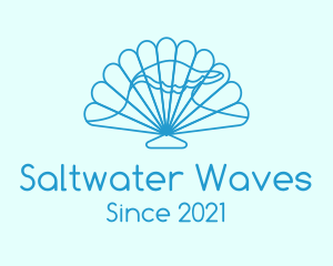 Blue Wave Seashell logo design