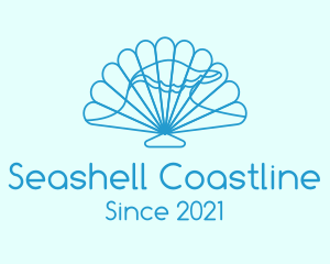 Blue Wave Seashell logo design