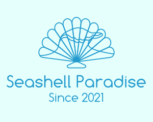 Blue Wave Seashell logo design