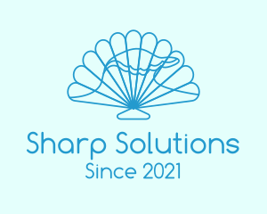 Blue Wave Seashell logo design