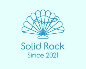 Blue Wave Seashell logo design