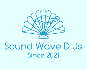 Blue Wave Seashell logo design