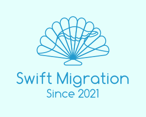 Blue Wave Seashell logo design