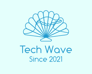 Blue Wave Seashell logo design