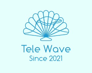 Blue Wave Seashell logo design