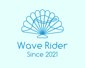 Blue Wave Seashell logo design