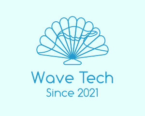 Blue Wave Seashell logo design