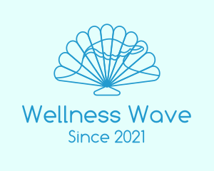 Blue Wave Seashell logo design