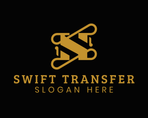 Gold Luxury Letter S logo design