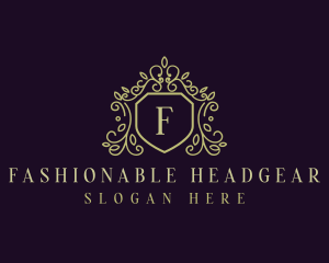 Decorative Shield Crest logo design