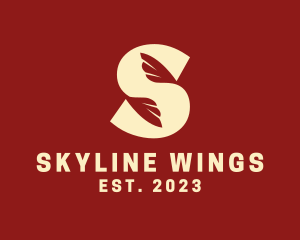 Courier Wings Letter S logo design