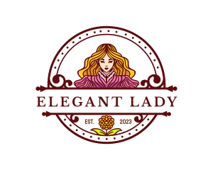 Beauty Flower Lady logo design