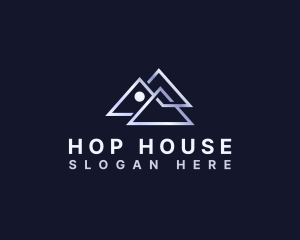 Triangle House Roofing logo design