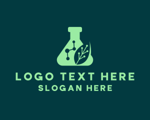 Laboratory - Flask Leaf Laboratory logo design