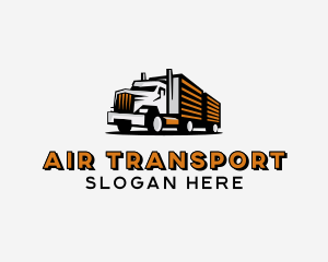 Trailer Truck Delivery Transport logo design