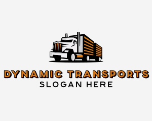 Trailer Truck Delivery Transport logo design