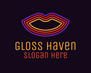 Neon Lip Cosmetics logo design