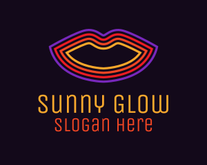 Neon Lip Cosmetics logo design