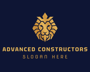 Lion Royal Crown logo design