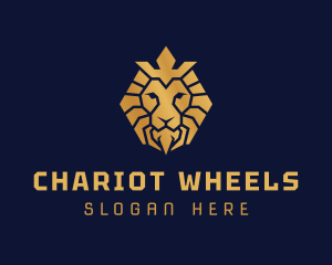 Lion Royal Crown logo design