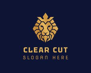 Lion Royal Crown logo design