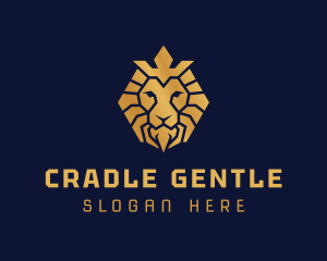 Lion Royal Crown logo design