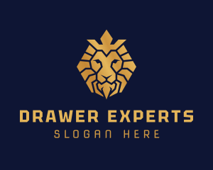 Lion Royal Crown logo design