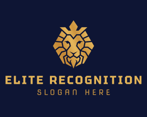 Lion Royal Crown logo design