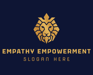 Lion Royal Crown logo design