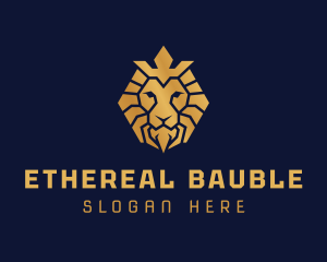 Lion Royal Crown logo design