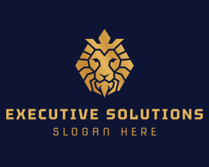 Lion Royal Crown logo design