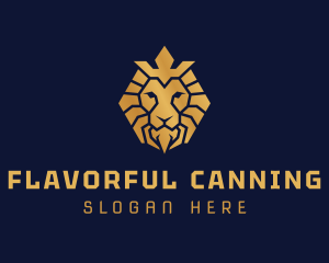 Lion Royal Crown logo design