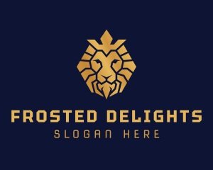 Lion Royal Crown logo design