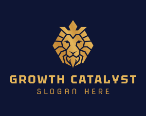 Lion Royal Crown logo design