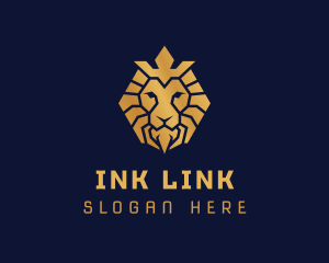 Lion Royal Crown logo design